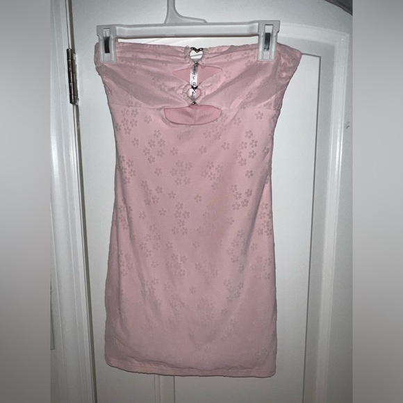 Light pink with flowers mini dress. From Lucy in the sky. Never worn.With gloves - Picture 4 of 4